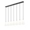 Z-Lite Farrell 7 Light Linear Chandelier, 6in. W x 11in. H, Matte Black 3043P6-7L-MB - alternate 6